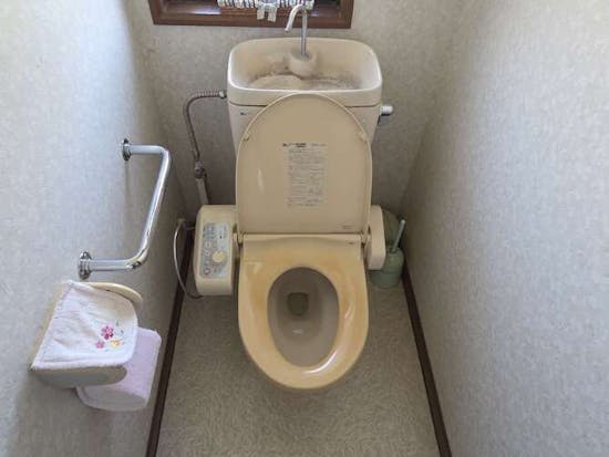 工事前　栃木県那須烏山市のお客様の洗浄便座交換工事