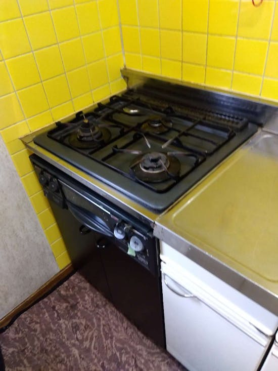 工事前　東京都立川市のビルトインコンロ交換工事