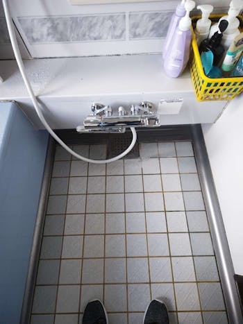 福島県いわき市のお客様の浴室混合栓取付工事