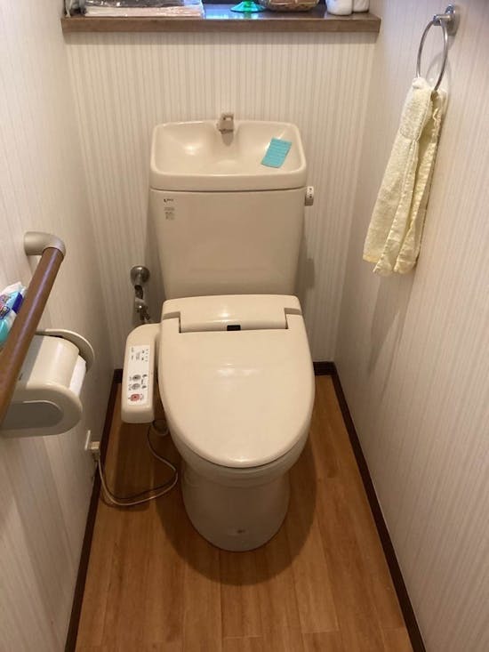 工事前　神奈川県小田原市のお客様のウォシュレット工事