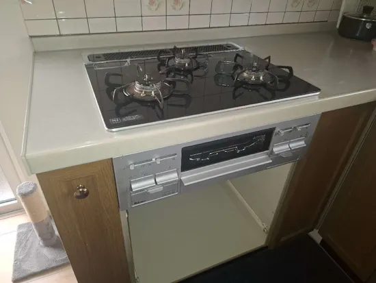 工事前　宮城県大崎市のお客様のビルトインコンロ交換工事