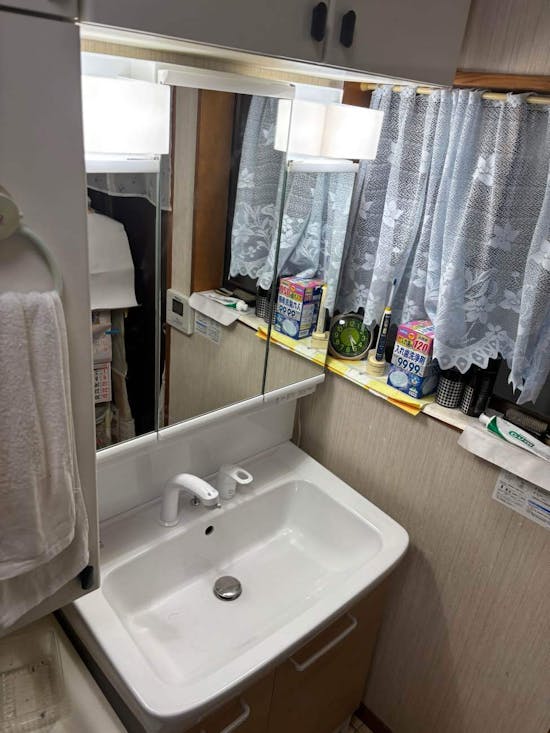 工事後　茨城県桜川市のお客様の洗面化粧台交換工事