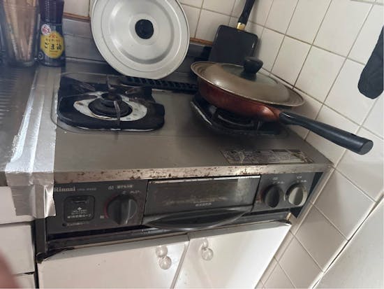 工事前　千葉県市原市のお客様のビルトインコンロ交換工事