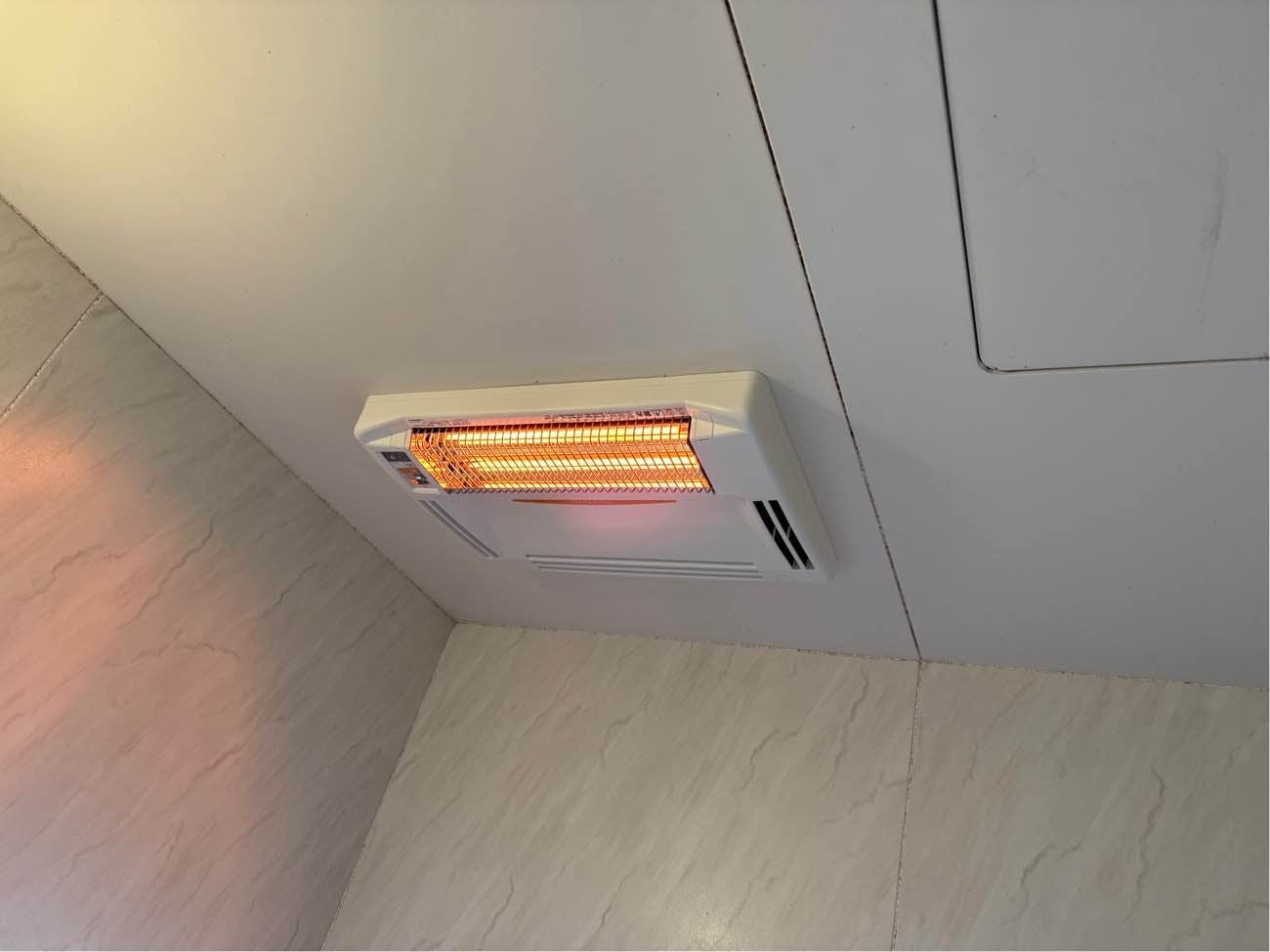 千葉県長生郡のお客様の浴室換気乾燥暖房機工事