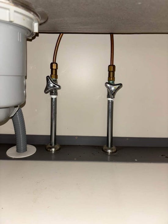 工事前　茨城県水戸市のお客様のキッチン水栓交換工事