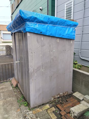 横須賀市のお客様の物置・倉庫工事　具体的な工事内容1