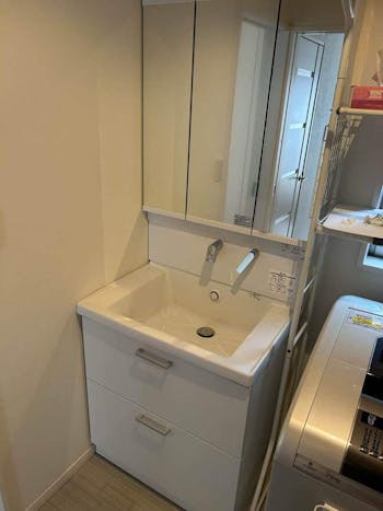 神奈川県相模原市のお客様の洗面化粧台交換工事