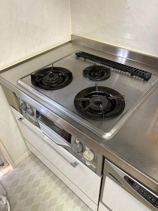 工事前　宮城県仙台市のお客様のビルトインコンロ交換工事