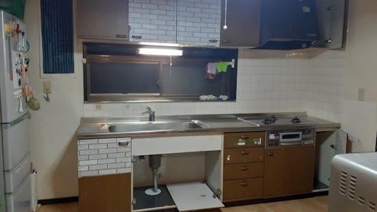 工事前 東松山市のお客様のキッチン・システムキッチン工事