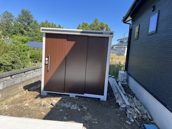 福島県のお客様の物置設置工事　具体的な工事内容1