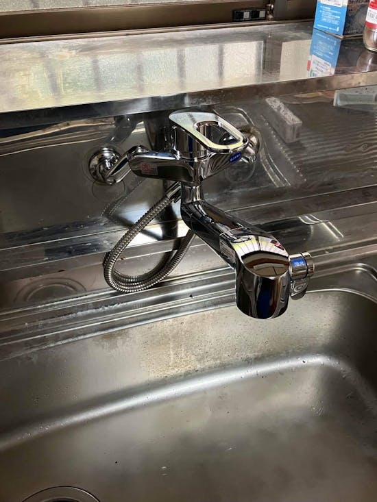 工事後　群馬県前橋市のお客様のキッチン混合栓交換工事