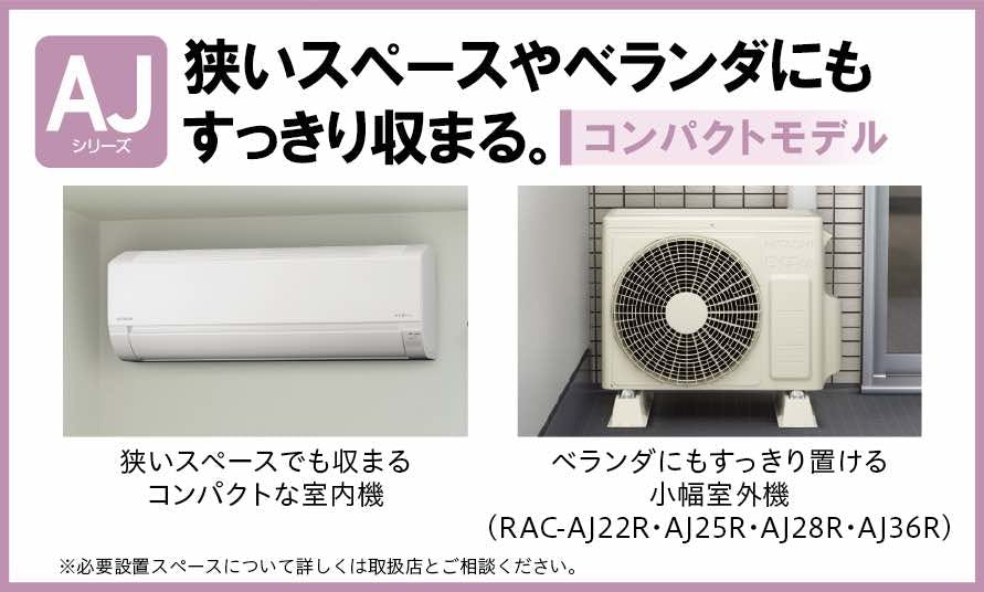 RAS-AJ2225S-W｜日立｜カインズリフォーム