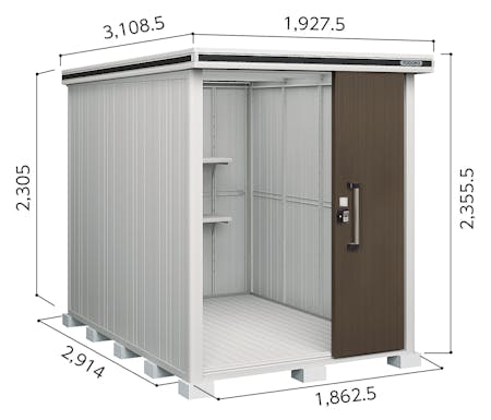 【組立工事ご依頼の方限定】　【物置10,000ポイントバックキャンペーン】　ヨドコウエルモ　LMDS-1829H | ヨドコウ