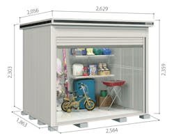【組立工事ご依頼の方限定】　【物置10,000ポイントバックキャンペーン】　ヨドコウエルモシャッター（床タイプ）　LOD-2518HF