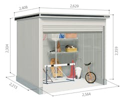 【組立工事ご依頼の方限定】　【物置10,000ポイントバックキャンペーン】　ヨドコウエルモシャッター（床タイプ）　LOD-2522HF