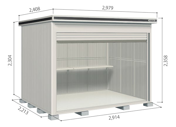 【組立工事ご依頼の方限定】　【物置10,000ポイントバックキャンペーン】　ヨドコウエルモシャッター（床タイプ）　LOD-2922HF | ヨドコウ