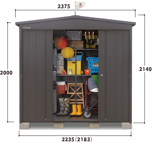 【組立工事ご依頼の方限定】　【物置10,000ポイントバックキャンペーン】　マツモト物置MN　MN-DD2214 | マツモト物置