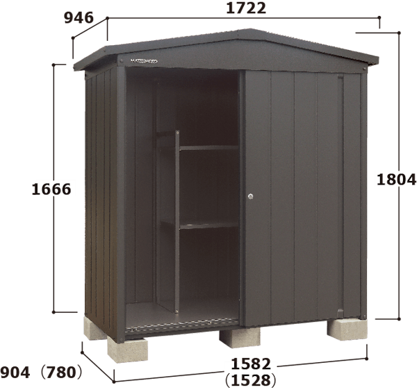 【組立工事ご依頼の方限定】　【物置10,000ポイントバックキャンペーン】　マツモト物置NT　NT-159DN | マツモト物置