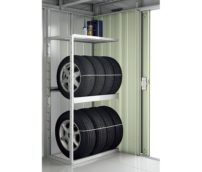 ○u.イナバ物置/稲葉製作所 【FP-4418HT】PS プラチナシルバー