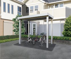 サイクルポートSG型30-21（屋根全折板タイプ）