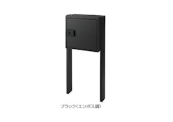 宅配ボックスＫＴ　ポールタイプ　コンパクトタイプ　埋込仕様　ブラック（エンボス調）色 右開き