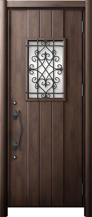 リシェントドア3 断熱K4仕様 D41型 木目色 片開き ランマ無し｜LIXIL