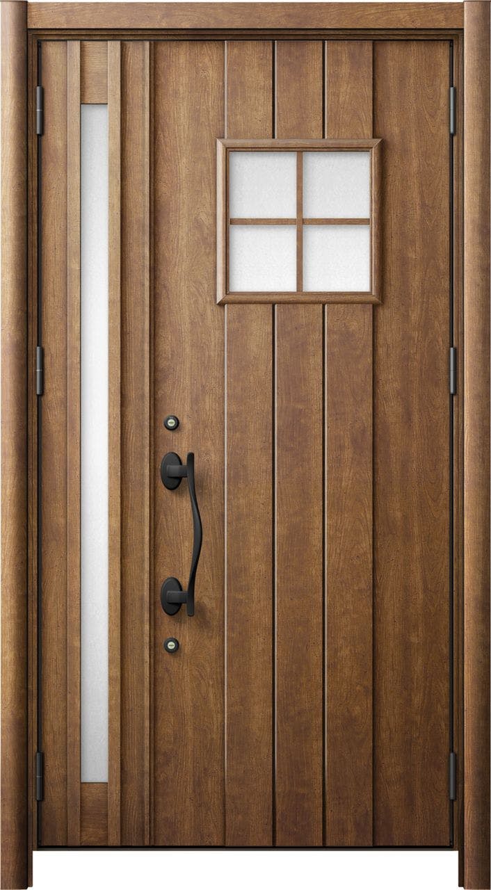 リシェントドア3 断熱K4仕様 D78型 木目色 親子（採光有り） ランマ