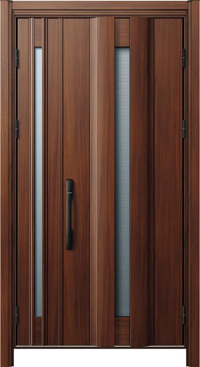 ドアリモ玄関ドアD30 D2仕様 C04T通風 木目色 親子 ポケット