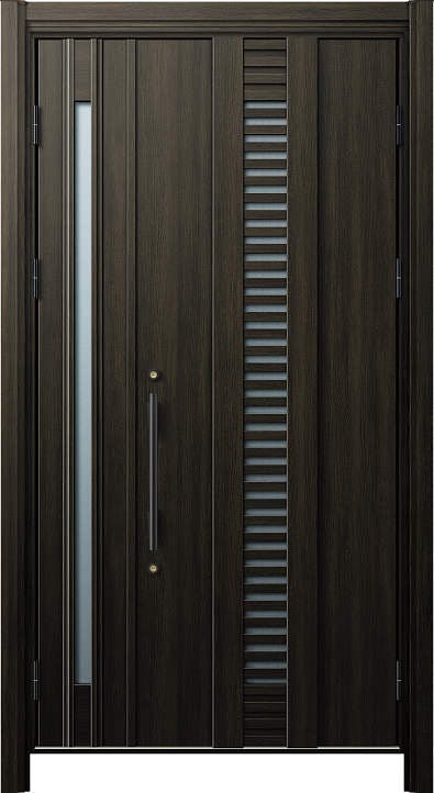 ドアリモ玄関ドアD30 D4仕様 C11T通風 木目色 親子 手動錠