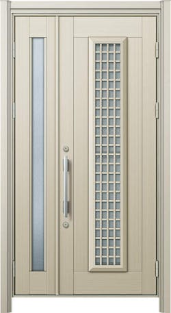ドアリモ玄関ドアＤ３０ アルミ仕様 Ｓ１２通風 アルミ色 親子 手動錠（ストレート/クラシックハンドル）