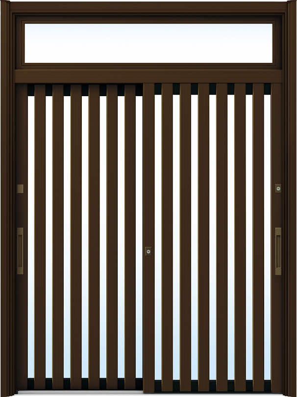ドアリモ玄関引戸２枚建 複層ガラス仕様 伝統和風Ａ０１ アルミ色 