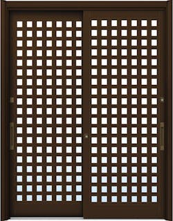 ドアリモ玄関引戸２枚建 複層ガラス仕様 伝統和風Ａ１１ アルミ色 ランマ無（舟底引手）