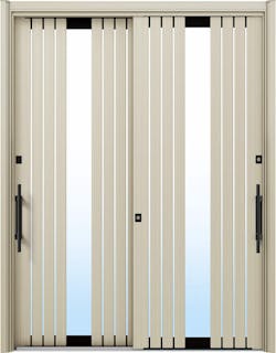 ドアリモ玄関引戸２枚建 複層ガラス仕様 現代和風Ｃ０５ アルミ色 ランマ無（外側バーハンドル）