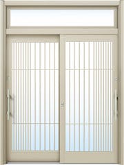ドアリモ玄関引戸2枚建 複層ガラス仕様 現代和風C16 アルミ色