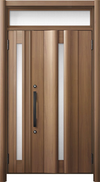 リシェントドア3 断熱K4仕様 G12型 木目色 親子（採光有り） ランマ