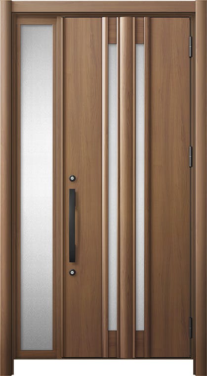 リシェントドア3 断熱K4仕様 G15型 木目色 片袖 ランマ無し｜LIXIL