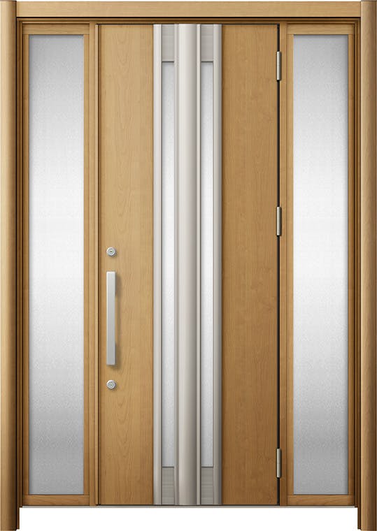 リシェントドア3 断熱K4仕様 G77型 アルミ色 両袖 ランマ無し｜LIXIL