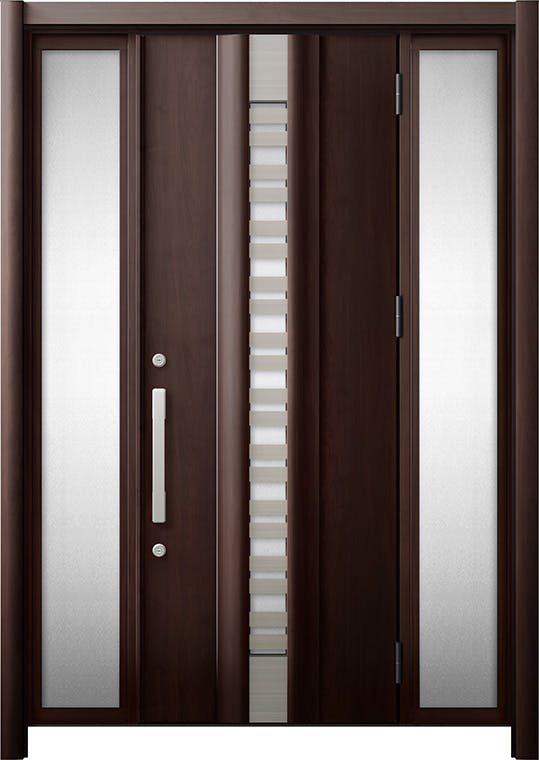 リシェントドア3 断熱K4仕様 G82型 木目色 両袖 ランマ無し｜LIXIL