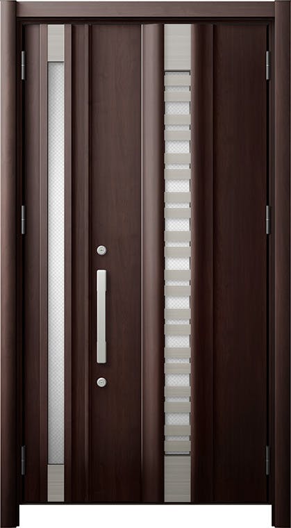 リシェントドア3 断熱K4仕様 G82型 木目色 親子（採光有り） ランマ