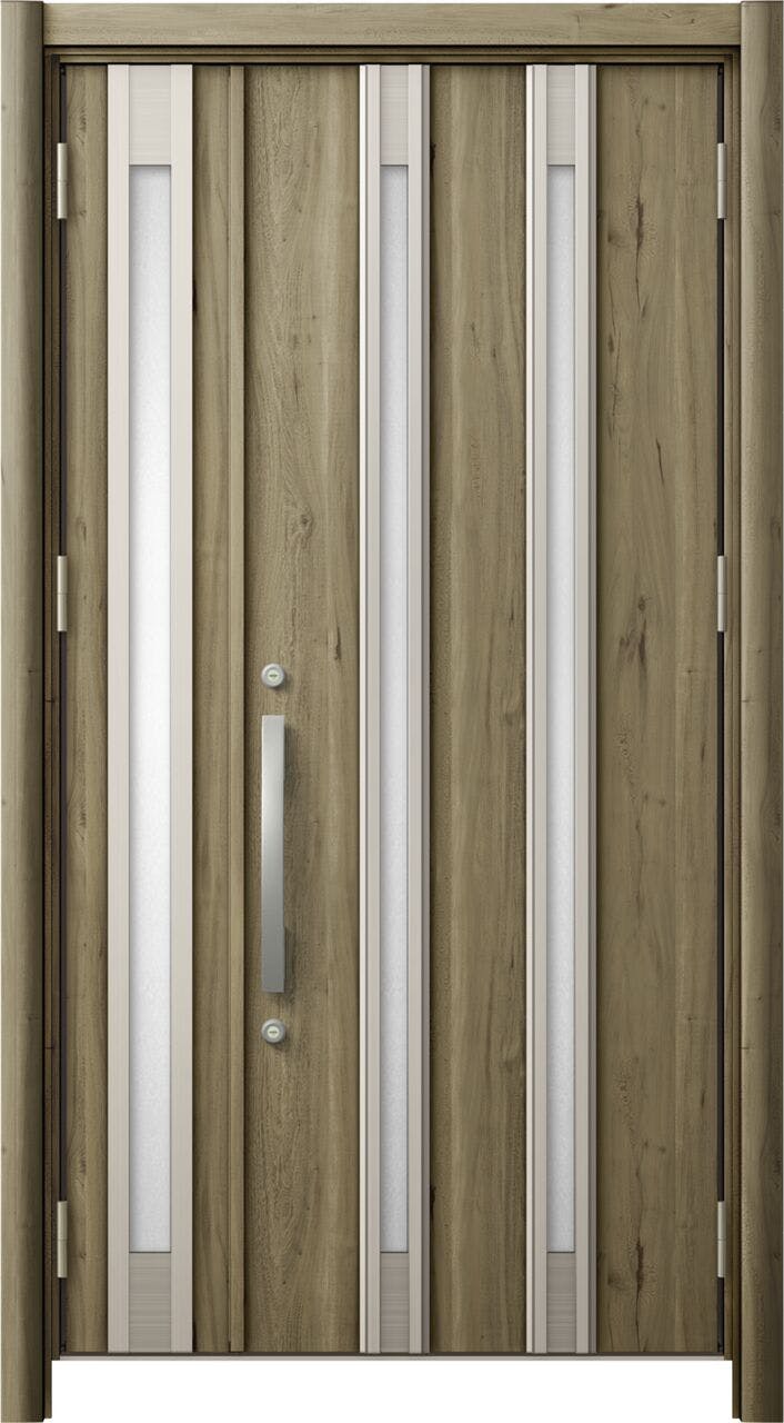 リシェントドア3 断熱K4仕様 M24型 アルミ色 親子（採光有り） ランマ