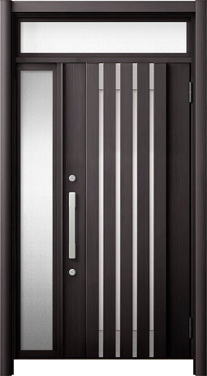 リシェントドア3 断熱K4仕様 M27型 アルミ色 片袖 ランマ有り｜LIXIL