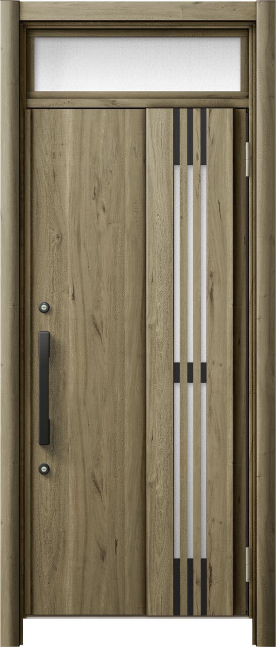 リシェントドア3 断熱K4仕様 M83型 採風タイプ 木目色 片開き ランマ