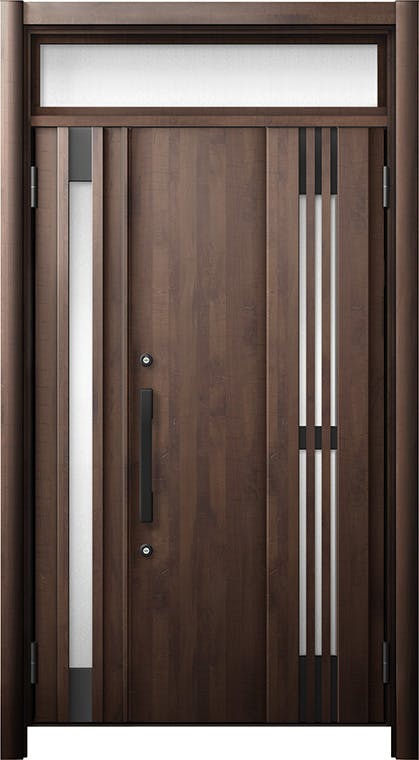 リシェントドア3 断熱K4仕様 M83型 採風タイプ 木目色 親子（採光有り