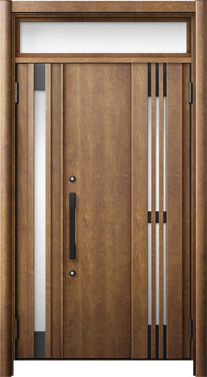 リシェントドア3 断熱K4仕様 M83型 採風タイプ 木目色 親子（採光有り