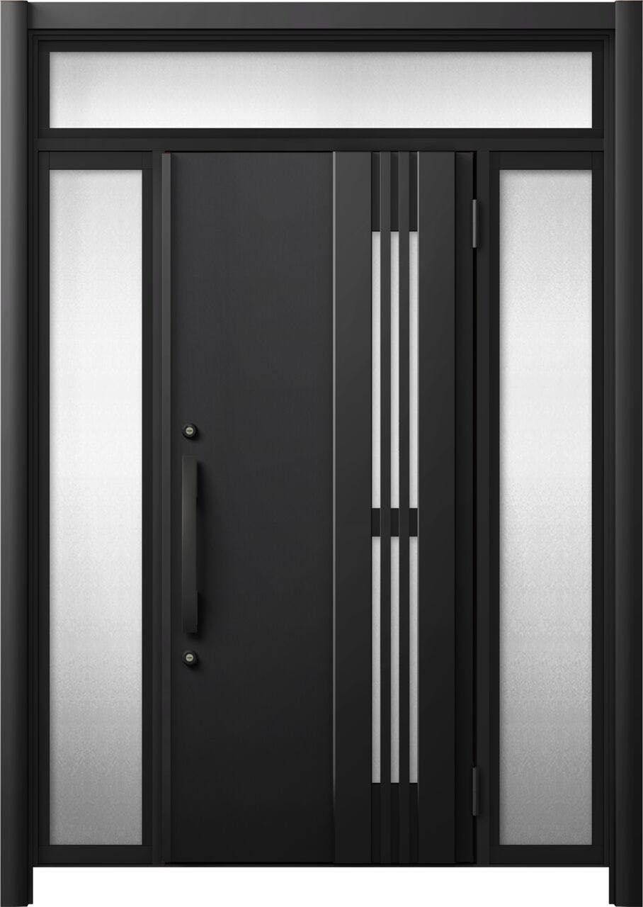 リシェントドア3 断熱K4仕様 M85型 アルミ色 両袖 ランマ有り｜LIXIL