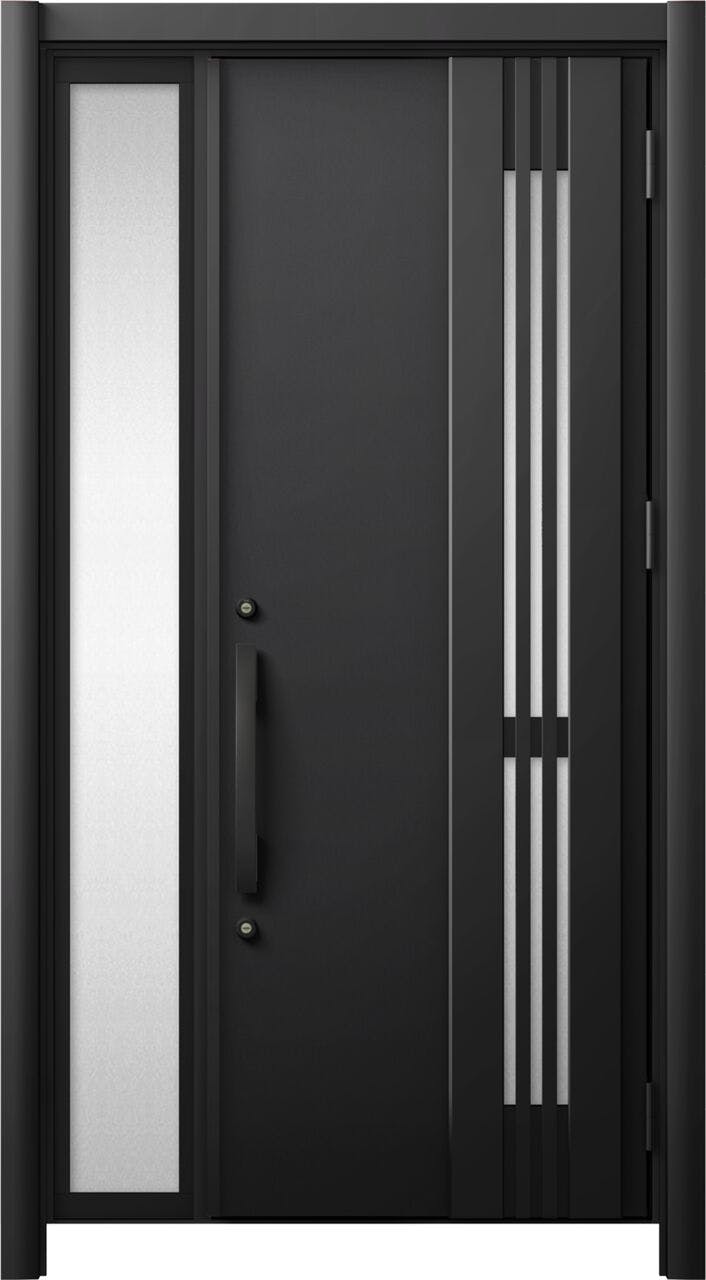 リシェントドア3 断熱K4仕様 M85型 アルミ色 片袖 ランマ有り｜LIXIL