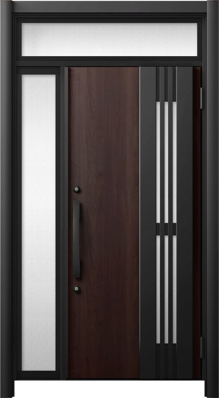 リシェントドア3 断熱K4仕様 M85型 アルミ色 片袖 ランマ有り｜LIXIL