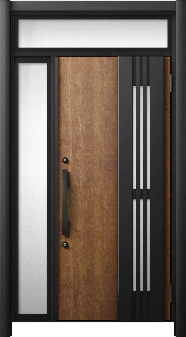 欄間 リシェントドア3 断熱K4仕様 M85型 アルミ色 片袖 ランマ有り｜LIXIL