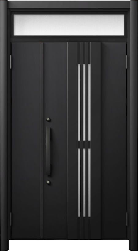 リシェントドア3 断熱K4仕様 M86型  アルミ色 親子（採光なし） ランマ有り | LIXIL
