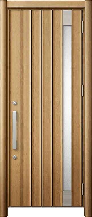 リシェントドア3 断熱K4仕様 P77型 木目色 片開き ランマ無し｜LIXIL